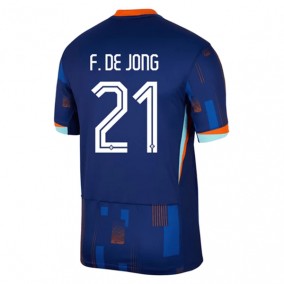 Nederlandene F.De Jong 21 EM Udebanetrøje 2024